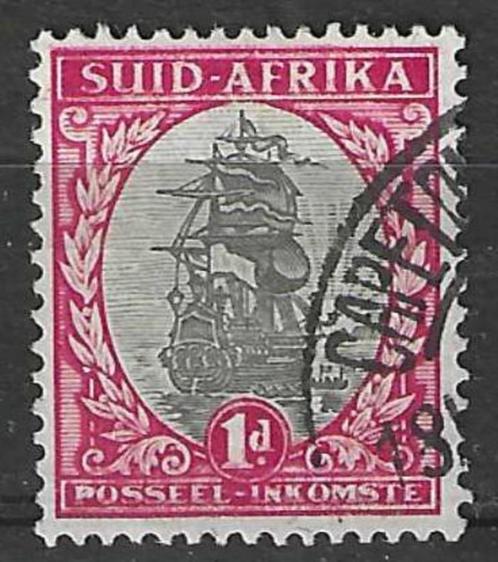 Zuid-Afrika 1930/1936 - Yvert 48 - Schip Drommedaris (ST), Postzegels en Munten, Postzegels | Afrika, Gestempeld, Zuid-Afrika