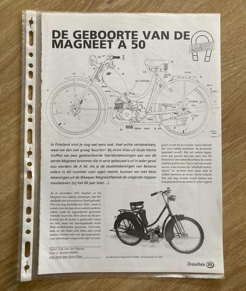 Unieke Map met documentatie Magneet A 50 Bromfietsen, Fietsen en Brommers, Handleidingen en Instructieboekjes, Zo goed als nieuw