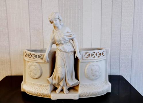 Jardinière in biscuitporselein Saint-Clément - einde 19e, Antiek en Kunst, Antiek | Porselein, Ophalen of Verzenden