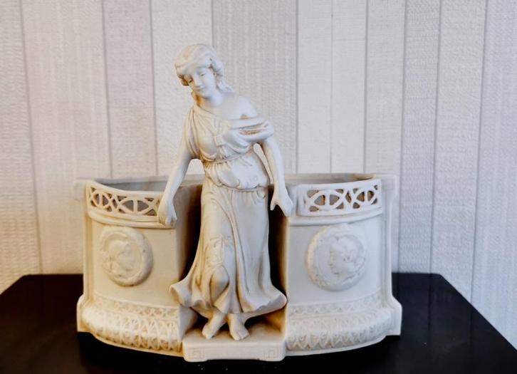 Jardinière in biscuitporselein Saint-Clément - einde 19e, Antiek en Kunst, Antiek | Porselein, Ophalen of Verzenden