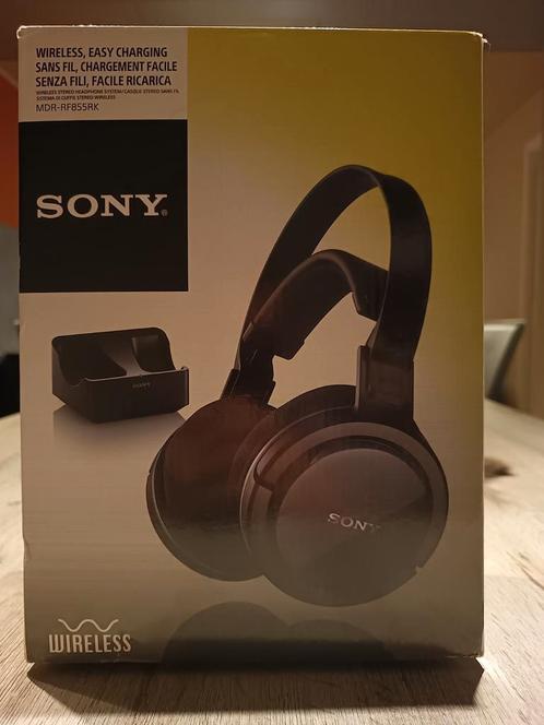 Sony MDR-RF855RK draadloze hoofdtelefoon, TV, Hi-fi & Vidéo, Casques audio, Comme neuf, Supra-aural, Sony, Sans fil, Enlèvement ou Envoi