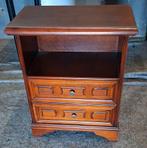 Eiken bijzetkastje met 2 laden., Huis en Inrichting, Kasten | Ladekasten, Ophalen, 1 of 2 laden, Eikenhout, 50 tot 100 cm