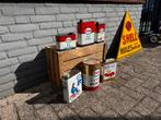 Oude Esso olie blikken, Ophalen of Verzenden, Gebruikt, Verpakking