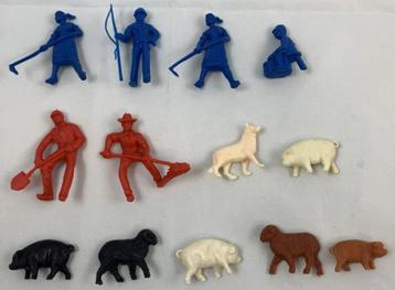 Tim Mee vintage 50s boerderij dieren figuren 13 stuks set beschikbaar voor biedingen