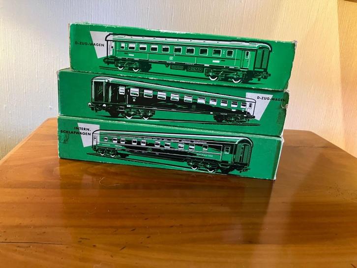 Märklin 4027, 4029, 4037. 3 treinwagons in doos, Hobby en Vrije tijd, Modeltreinen | H0, Gebruikt, Wagon, Märklin, Ophalen of Verzenden