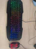 Clavier et souris de jeu avec lumières LED RGB de Trust, Informatique & Logiciels, Claviers, Enlèvement ou Envoi, Comme neuf, Clavier gamer