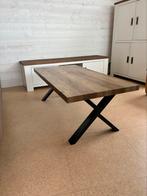 Salontafel met massief houten blad, Ophalen, Gebruikt