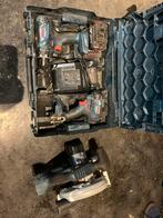Vijsmachine set & afkortzaag (met 2 batterijen), Doe-het-zelf en Bouw, Gereedschap | Boormachines, Ophalen, Gebruikt