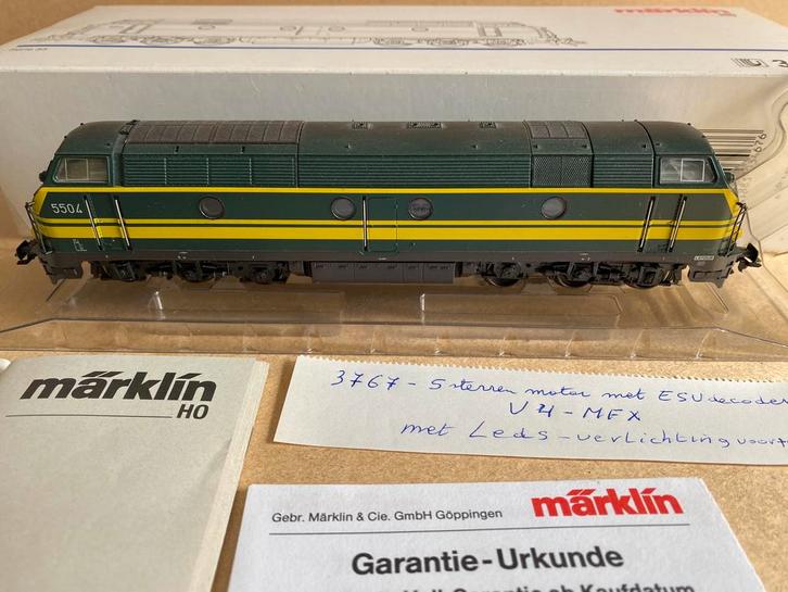 Belgische diesel trein Märklin 3467 (de 5504), Hobby en Vrije tijd, Modeltreinen | H0, Zo goed als nieuw, Locomotief, Wisselstroom