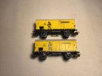 Märklin 4509 H0 Bananenwagen van de DB Set van 2, Enlèvement ou Envoi, Courant alternatif, Wagon, Utilisé