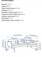 Zetel Ikea Söderhamn serie 4-zitsbank met longchair, Ophalen, 250 tot 300 cm, 125 tot 150 cm, Stof