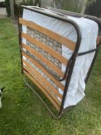 Opplooi 1 persoon bed, Huis en Inrichting, Slaapkamer | Slaapbanken, Ophalen, Gebruikt, Eenpersoons, Bruin