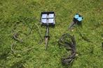 2 Bornes/piquets de jardin avec 4 prises électriques, Ophalen of Verzenden, Gebruikt