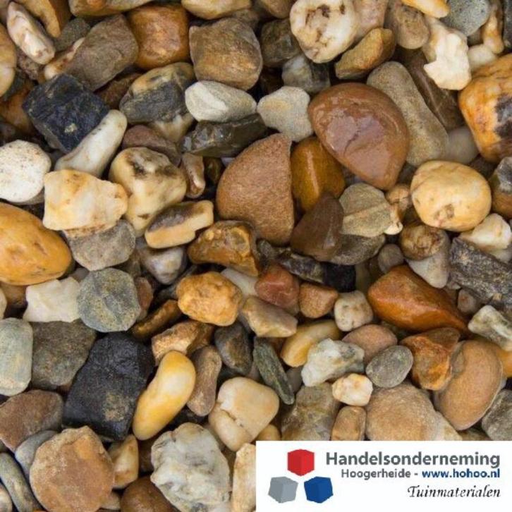 Boerengrind maasgrind bonte siergrind drainagegrind tuin erf, Tuin en Terras, Grind, Keien en Split, Nieuw, Grind, Multi, Verzenden