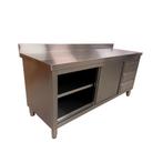 Armoire inox 200x60 cm avec 3 tiroirs et paroi arrière, Articles professionnels, Horeca | Équipement de cuisine, Enlèvement ou Envoi