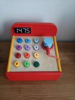 Houten speelgoedkassa + weegschaal, Ophalen, Gebruikt