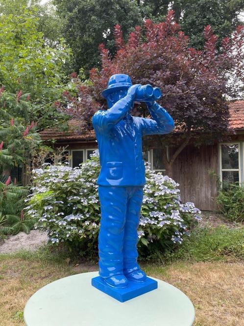 (Tuin)Beeld man verrekijker, tuin, zwembad, vijver, carport, Tuin en Terras, Tuinbeelden, Nieuw, Mensenbeeld, Kunststof, Ophalen