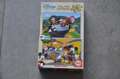 Houten puzzel Mickey Mouse Clubhouse, Kinderen en Baby's, Speelgoed | Kinderpuzzels, Gebruikt, 2 tot 4 jaar, 10 tot 50 stukjes