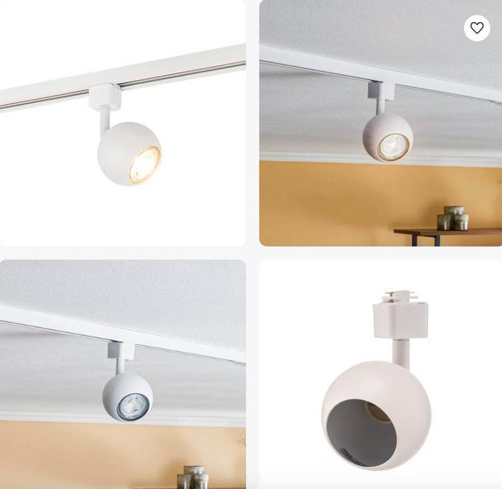 Prios Felipo 1-fase railspot, wit, Huis en Inrichting, Lampen | Spots, Nieuw, Plafondspot of Wandspot, Kunststof, Led, Ophalen of Verzenden