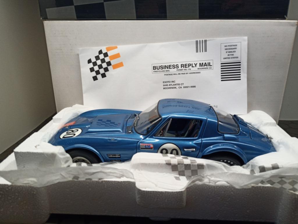 Corvette Grandsport 1963 Exoto 1/18, Hobby en Vrije tijd, Modelauto's | 1:18, Nieuw, Auto, Overige merken, Ophalen of Verzenden