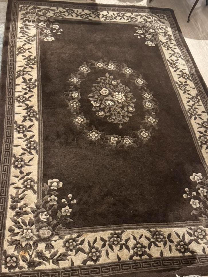 Zwaar Chinees wollen tapijt –handgeknoopt, 3x1,8 m, zeldzaam, Huis en Inrichting, Stoffering | Tapijten en Vloerkleden, Zo goed als nieuw