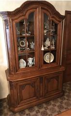 Vitrinekast masief eik copie Epocque Liegoise, Antiek en Kunst, Antiek | Meubels | Kasten, Ophalen