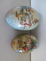 2 mooie kartonnen paaseieren van 18 en 14 cm, Diversen, Pasen, Ophalen of Verzenden, Zo goed als nieuw