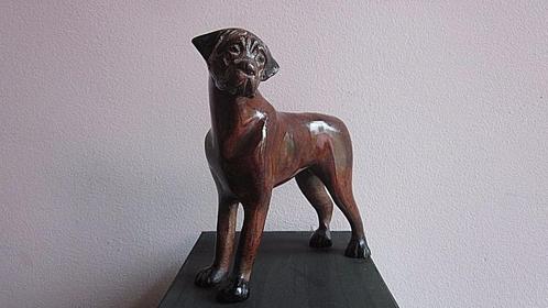 Bronzen sculptuur van een bokserhond, 1950, Ludwig Vierthale, Antiek en Kunst, Antiek | Brons en Koper, Brons, Ophalen of Verzenden