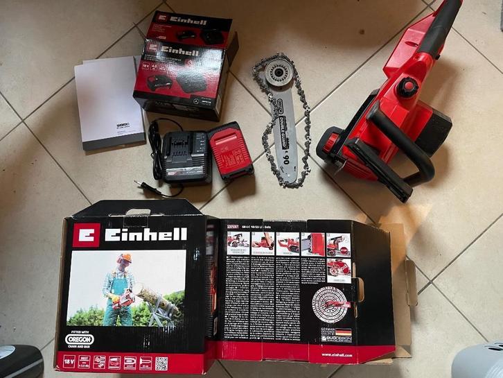 Kettingzaag + 40v mixer en oplader, Doe-het-zelf en Bouw, Gereedschap | Machine-onderdelen en Toebehoren, Zo goed als nieuw, Ophalen