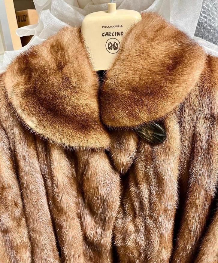 manteaux fourrure, Kleding | Dames, Gelegenheidskleding, Zo goed als nieuw, Cocktailjurk, Bruin, Ophalen of Verzenden