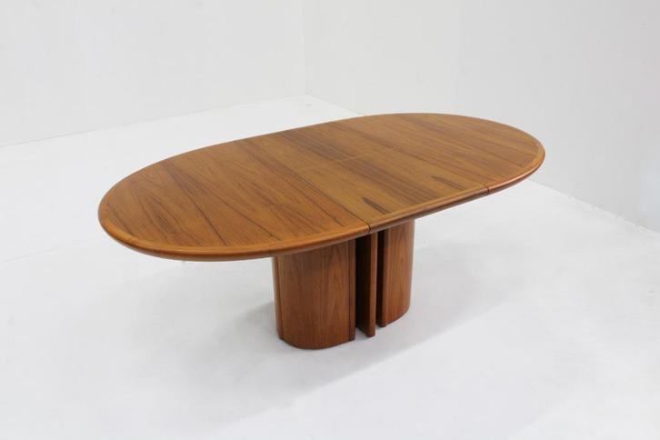 Vintage Skovby Deense uitschuifbare ovalen eettafel, Antiek en Kunst, Antiek | Meubels | Tafels, Ophalen
