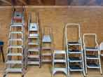 6 huishoudelijke ladders 7 - 5- 4 - 3 treden, Doe-het-zelf en Bouw, Ladders en Trappen, Ophalen