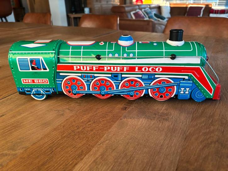 Prachtige Vintage Blikken Trein: Puff-Puff Loco (ME 660), Enfants & Bébés, Jouets | Thomas le petit Train, Comme neuf, Enlèvement ou Envoi