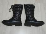 Gothic Combat Boots Zwart Faux Leather Maat 42/43, Ophalen of Verzenden, Zo goed als nieuw, Zwart, Boots