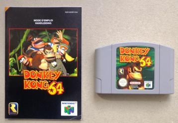 Donkey Kong 64 voor de Nintendo 64 + boekje beschikbaar voor biedingen