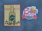tekstbord Save water drink bear + it's beer o'clock, Ophalen