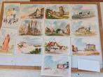 12 cartes  postales lot koksijde peint a la main (12 )nom, Collections, Cartes postales | Belgique, Flandre Occidentale, Non affranchie