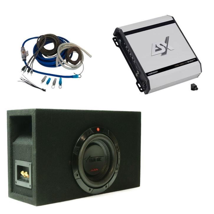 ESX HXE1000.1D Monoblock en 8 Inch Subwoofer 1350Watt, Auto diversen, Autospeakers, Nieuw, Ophalen of Verzenden