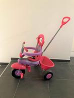 Tricycle rose avec barre de poussée, Comme neuf, Véhicule à pédales, Enlèvement ou Envoi