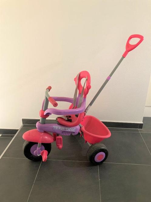 Tricycle rose avec barre de poussée, Enfants & Bébés, Jouets | Extérieur | Véhicules & Draisiennes, Comme neuf, Véhicule à pédales