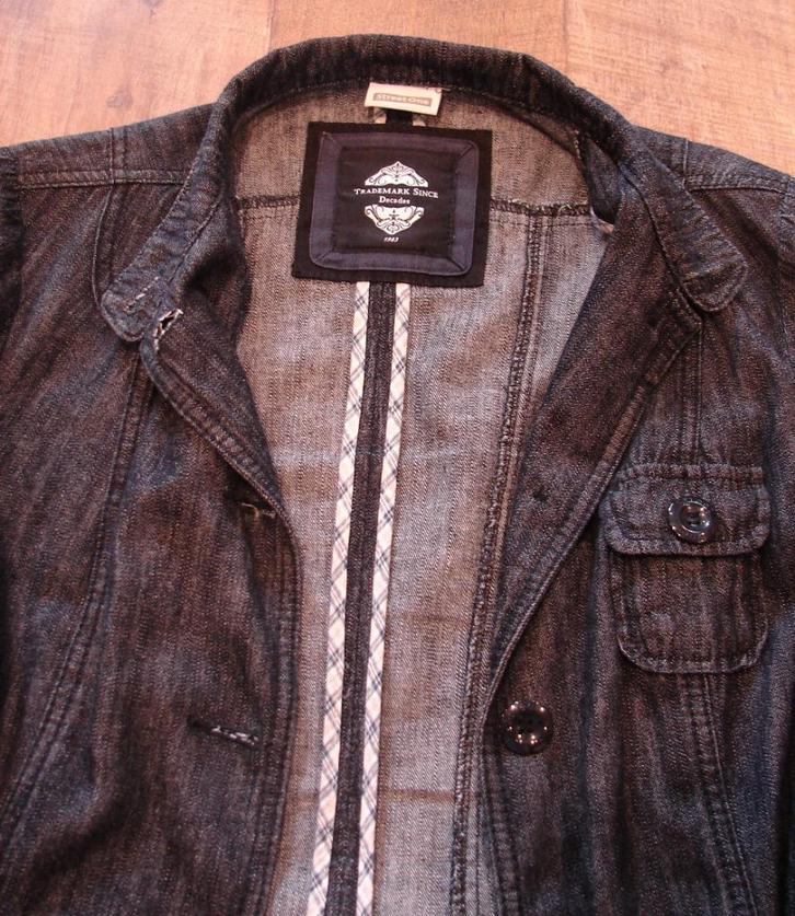 Veste bleue dame jeans taille 38, Kleding | Dames, Jassen | Zomer, Zo goed als nieuw, Maat 38/40 (M), Blauw, Ophalen of Verzenden