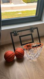 Panier de basket de porte avec 2 balles, Sports & Fitness, Enlèvement, Comme neuf, Anneau, Panneau ou Poteau