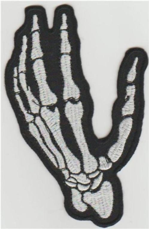 Skelet Hand Rechts stoffen opstrijk patch embleem, Motos, Accessoires | Autre, Neuf, Envoi