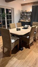 6 rotan stoelen, Huis en Inrichting, Ophalen, Zo goed als nieuw