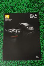 Nikon D3, brochure en français, TV, Hi-fi & Vidéo, Appareils photo numériques, Comme neuf, Reflex miroir, Enlèvement ou Envoi