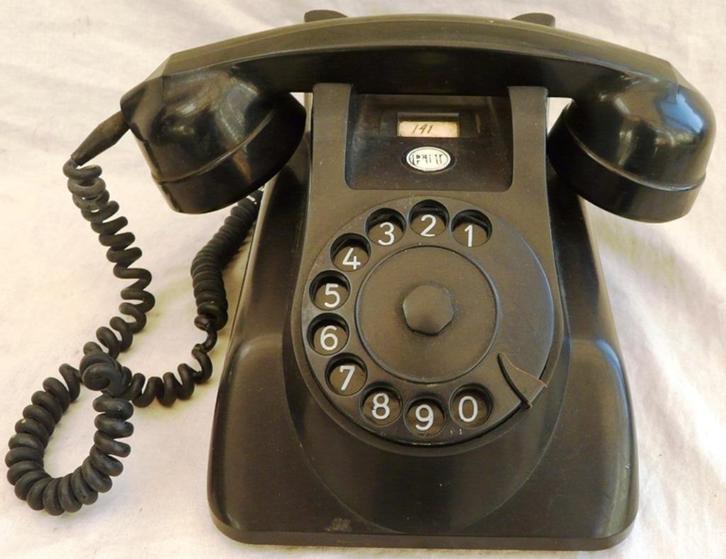 Telefoon Tafelmodel, HEEMAF, Type 1955, PTT, bakeliet, 1960s, Verzamelen, Elektronische Apparatuur, Overige typen, Ophalen of Verzenden