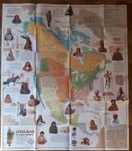 CARTES NATIONAL GEOGRAPHICS : INDIENS D'AMERIQUE DU NORD 81/, Livres, Atlas & Cartes géographiques, Comme neuf, Carte géographique