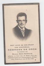 Oorlogsslachtoffer 1940 Gent-Willemstad, DE COCK, Verzamelen, Bidprentjes en Rouwkaarten, Ophalen of Verzenden, Bidprentje