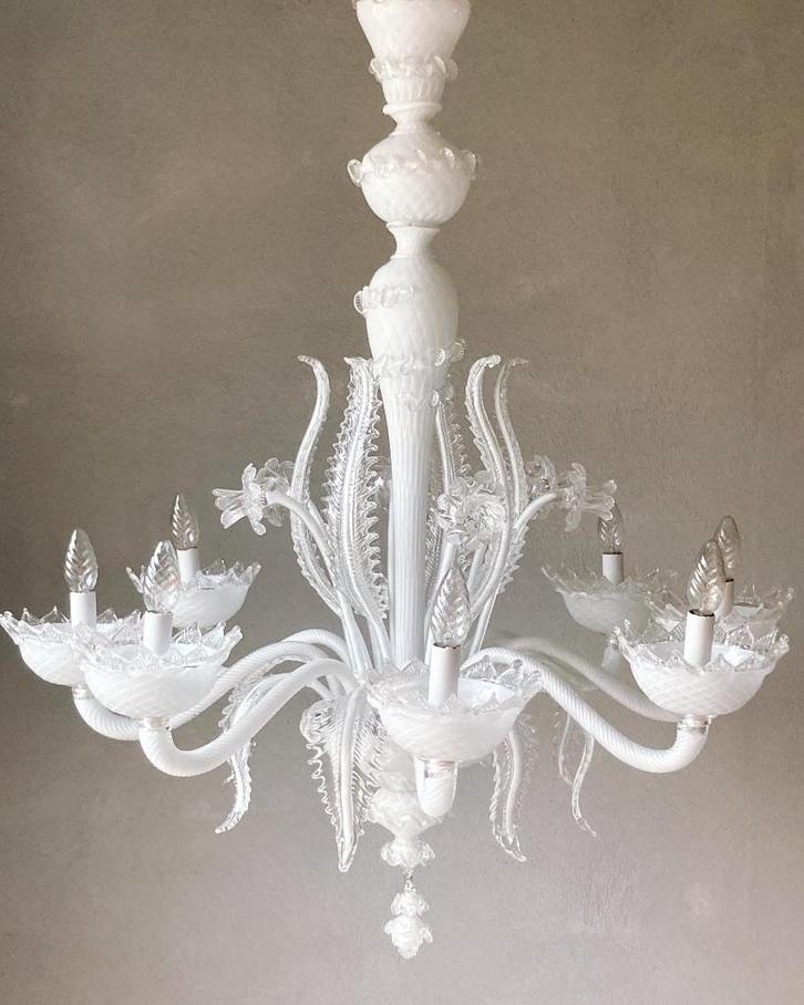 Vintage Murano kroonluchter, Huis en Inrichting, Lampen | Kroonluchters, Gebruikt, Glas, Ophalen