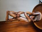 Houten beeld Denker, Antiek en Kunst, Ophalen of Verzenden